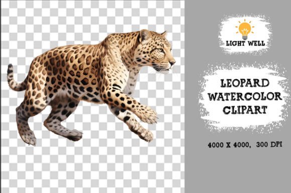 Download Cute Wildlife Leopard Watercolor Clipart - Watercolor clipart Collection
