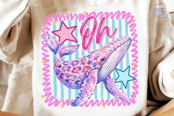 Download Pink Floral Whale PNG Sublimation Design - Premium Resources