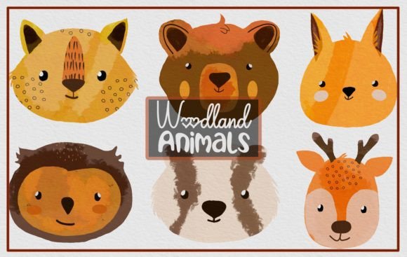 Download Cute Woodland Watercolor Animals - Watercolor animal Collection