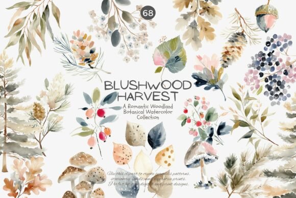 Download Autumn Woodland Watercolor Clipart Bundl - Watercolor clipart Collection