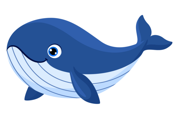 Download Blue Whale Baby Animal. Cartoon Kid Char - Whale Collection
