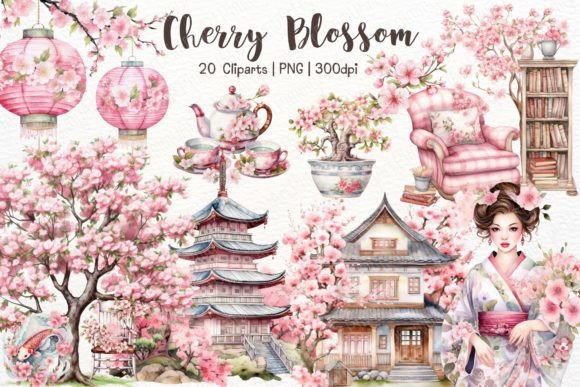 Download Cherry Blossom Watercolor Clipart - Watercolor clipart Collection