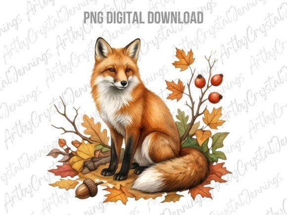 Download Autumn Fox Watercolor Clipart PNG - Watercolor clipart Collection