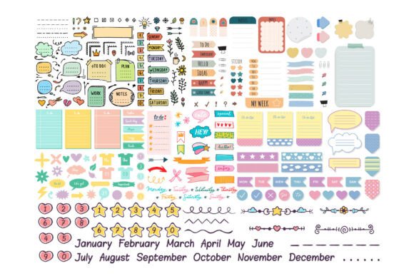 Download DIY Planner Stickers Printable Bundle - Premium Resources
