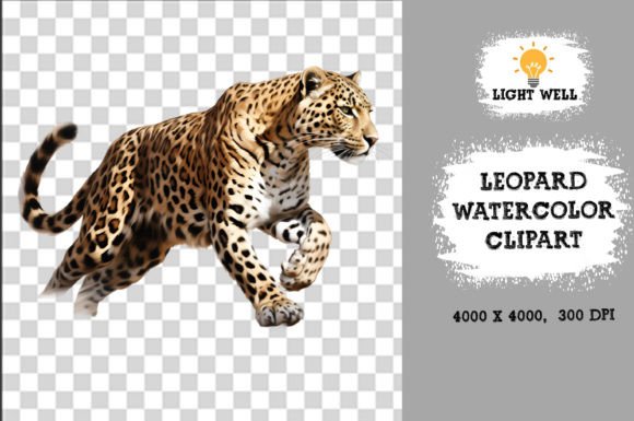Download Cute Wildlife Leopard Watercolor Clipart - Watercolor clipart Collection