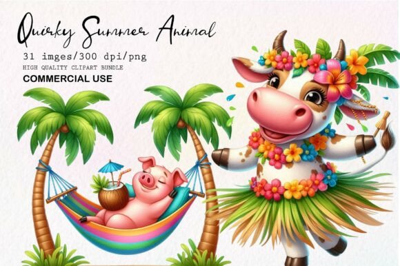 Download Quirky Animal Watercolor Clipart - Watercolor clipart Collection