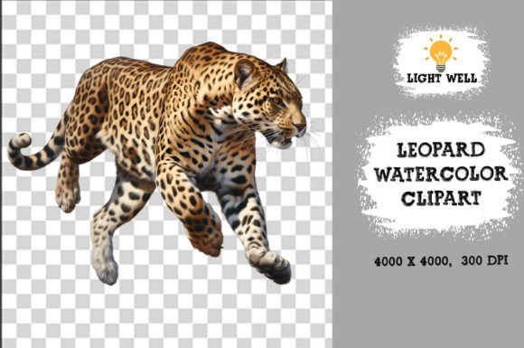 Download Cute Wildlife Leopard Watercolor Clipart - Watercolor clipart Collection