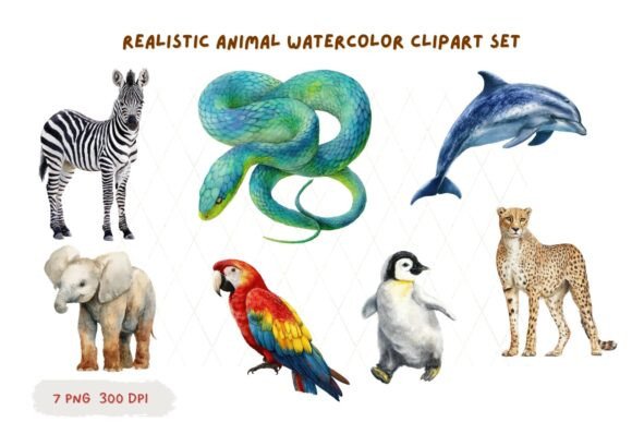 Download Realistic Animal Watercolor Clipart PNG - Watercolor clipart Collection