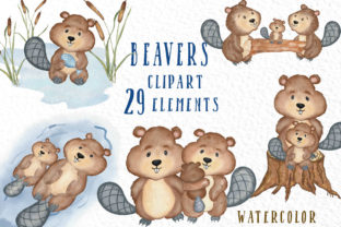 Download Watercolor Animals  Beaver - Watercolor animal Collection